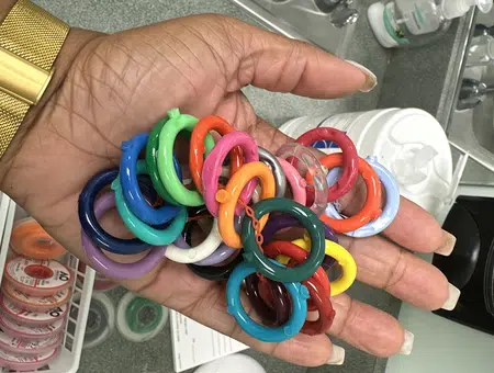 Rubber band color wheel at Augusta Ortho