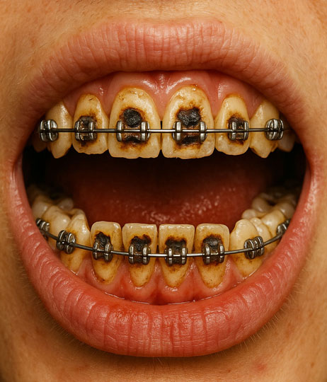 Leaving braces on too long